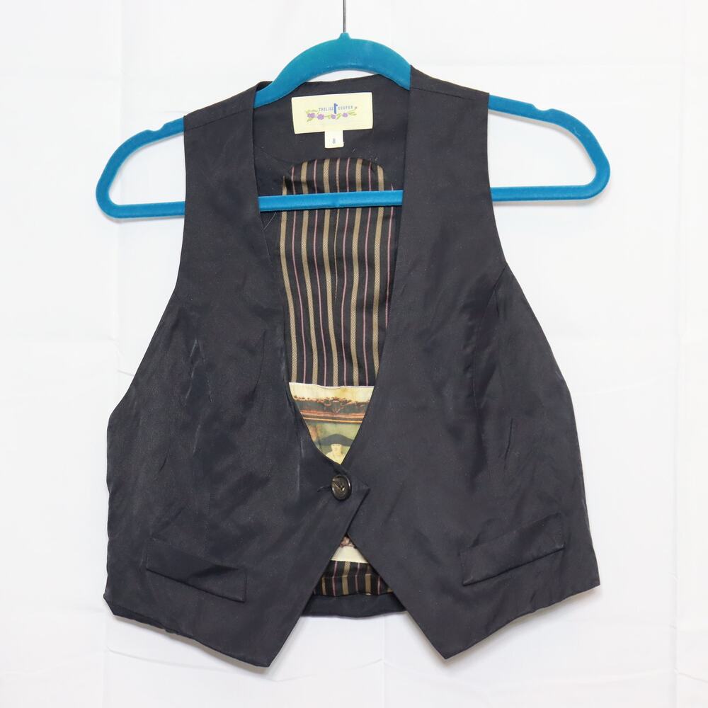 Trelise Cooper Black Tailored Vest Size‎ 8